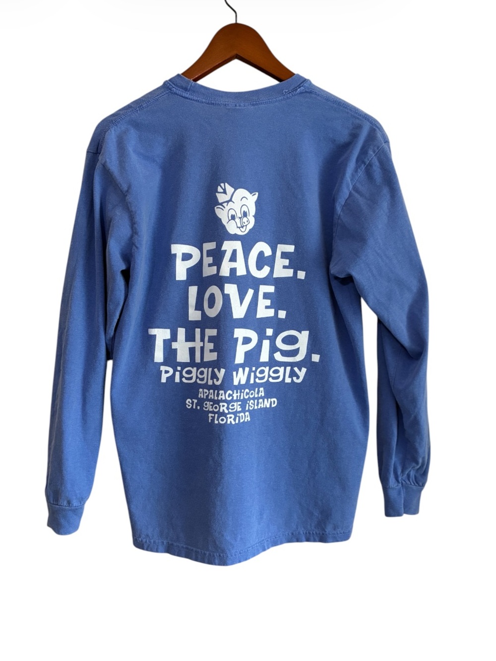 Comfort Colors Unisex Piggly Wiggly Blue T-Shirt Tee 100% Cotton Size Medium